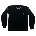 The Chrome Hearts Neck Logo Cross Sleeve L/S Sweatshirt. It's possible that this is a limited edition or one-of-a-kind item that is no longer available for purchase. If you are interested in purchasing a Chrome Hearts sweatshirt, you may be able to find one at a retail store that carries the brand or on a resale website. It's also possible that the Neck Logo Cross Sleeve L/S Sweatshirt is part of a future collection that has not yet been released. If you would like more information about Chrome Hearts or their products, you may want to visit their website or contact the company directly