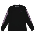 The Chrome Hearts Matty Boy Shoulder Logo L/S sweatshirt is a long-sleeved sweatshirt featuring the Chrome Hearts logo on the shoulder. It is made by Chrome Hearts, a luxury fashion brand known for its high-end, edgy jewelry and accessories, as well as its clothing and leather goods. The sweatshirt is likely to be made of a soft, comfortable material and could be quite expensive due to the brand's reputation for luxury.