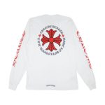 Chrome Hearts is a luxury fashion brand that was founded in 1988 by Richard Stark and Laurie Lynn Stark. The company is known for its high-end, edgy jewelry and accessories, as well as its clothing and leather goods. The Chrome Hearts Made in Hollywood Plus Cross L/S sweatshirt is a long-sleeved sweatshirt featuring a large cross graphic on the front. It is made of a soft, comfortable material and is likely to be quite expensive due to the brand's reputation for luxury.