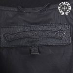 Studded jackets are a type of outerwear that feature metal studs or spikes on the surface of the fabric. Studded jackets can have a bold, edgy look and are often associated with rock and punk fashion. Chrome Hearts is a high-end fashion brand known for its luxurious and edgy clothing and accessories. It is likely that the brand offers a range of studded jackets in various styles and designs, made of high-quality materials and featuring the brand's signature aesthetic. Prices for Chrome Hearts studded jackets may vary depending on the specific style and materials used, as well as other factors such as the location of the retailer. Is there anything else I can help you with