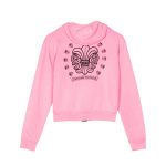 Chrome Hearts Girls Zip-Up Pink Hoodie