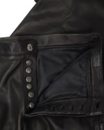 Chrome Hearts Leather Fleur Knee Pants