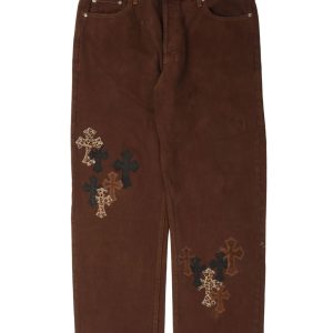 Chrome Hearts NYFW Leopard Levi's Cross Patch Jeans