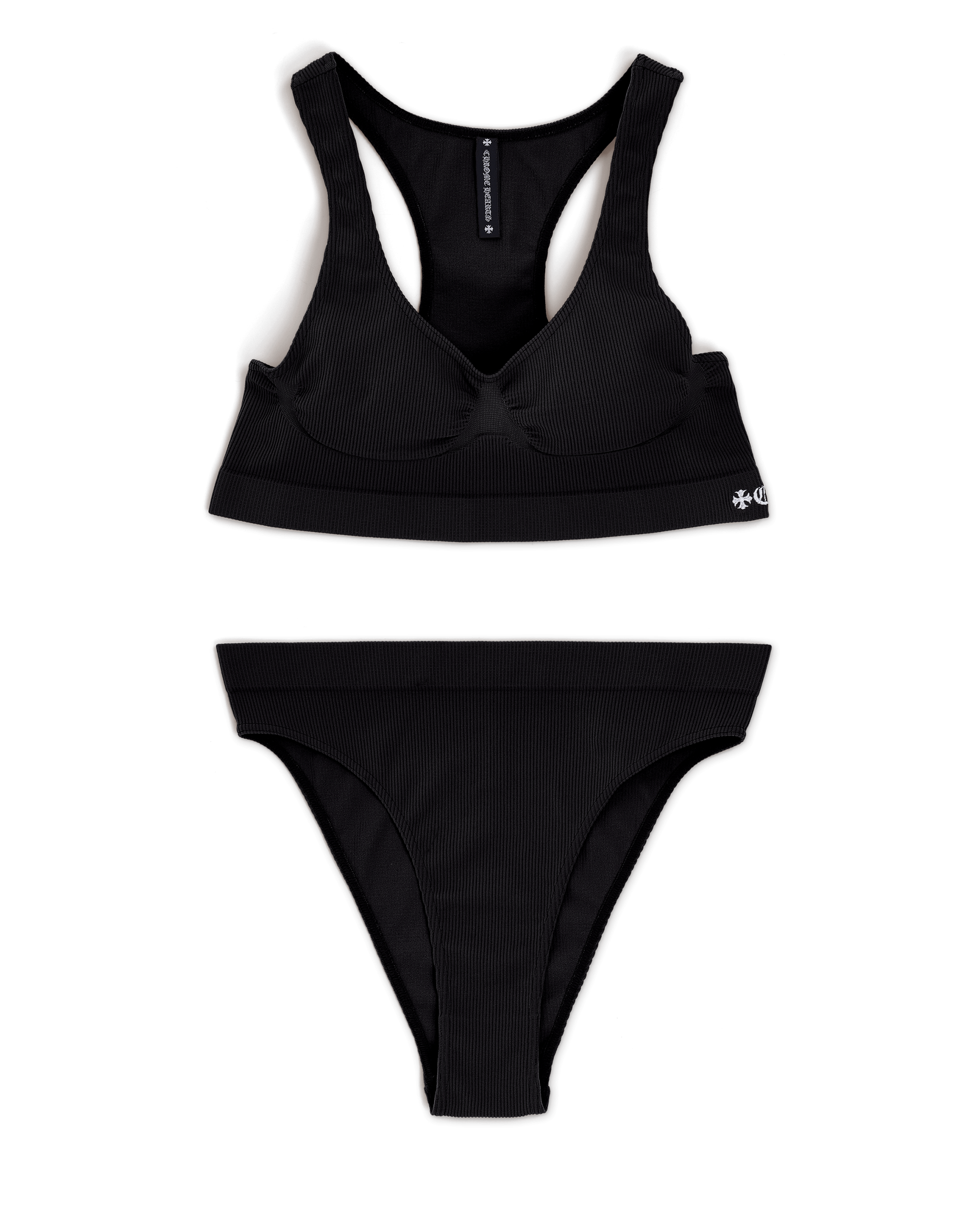Chrome-Hearts-BLACK-RIB-SPORTS-BRA Chrome Hearts BLACK RIB SPORTS BRA