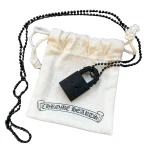 Chrome Hearts Silicone Padlock Necklace Black