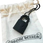 Chrome Hearts Silicone Padlock Necklace Black