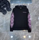 Chrome Heart Sanskrati Color Purplr Shade Black Hoodie