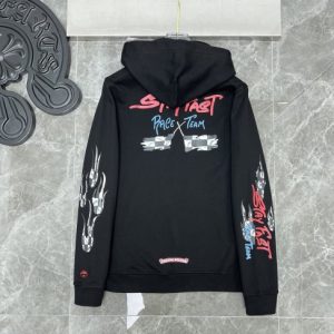 Graffiti Racing Flag Fire Arm Flower Arm Hoodie 2