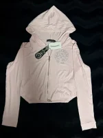 Brand New Pink Chrome Heart Women's Hoodie